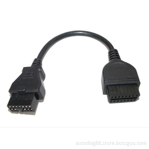 for Mitsubishi/Hyundai 12pin OBD to OBD2 Connector Adapter